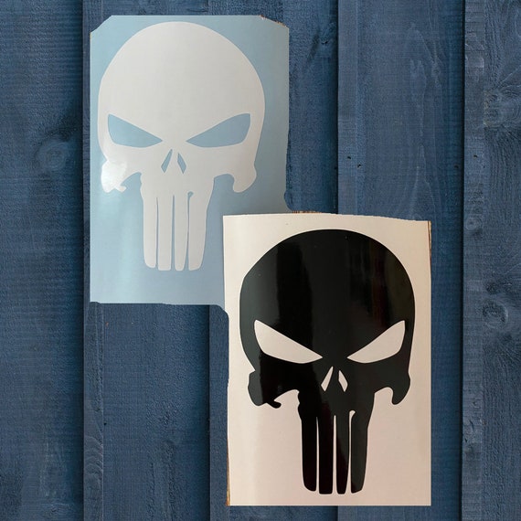 Punisher Skull Decal, Punisher Sticker, Skull Car Window Decal, Skull  Sticker 