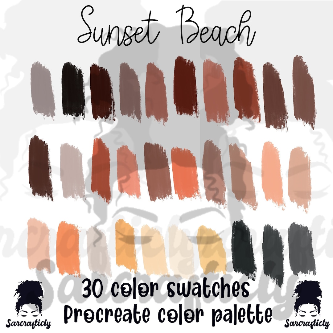 Sunset Beach Color Palette Etsy