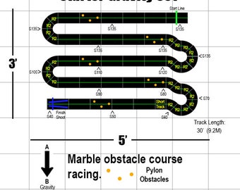 Marble Racing Set, STARTER GRAVITY, Entry level point A to point B marble racing, A Modular Marble Racetrack Toy, marble sports, STEM Toy