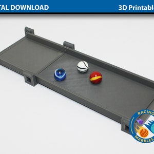 Straight Tracks for Marble Sports Racing System DIGITAL FILES for 3D Printing A Modular Marble Racetrack Toy STEM Toy image 1