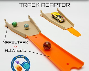 HotWheels to MARBLTRAK Racing System Adapter Track - DIGITALE Dateien für den 3D-Druck - Eine modulare Marmor-Rennbahn - STEM-Spielzeug