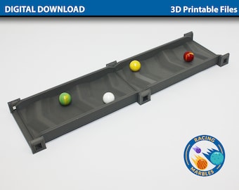 Straight Whoops Track for Marble Sports Racing System - DIGITAL FILES for 3D Printing - A Modular Marble Racetrack Toy - STEM Toy