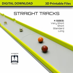 3D Druckbare MARMOR RACETRACK - Gerade Streckenabschnitte