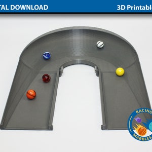 Marble Sports Racing System, DIGITAL FILES for 3D Printing, A Modular Marble Racetrack, File Bundle of 75 STL files image 5