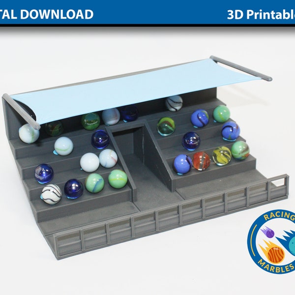 Stadium for Marble Sports Racing System - DIGITAL FILES for 3D Printing - A Modular Marble Racetrack Toy - STEM Toy