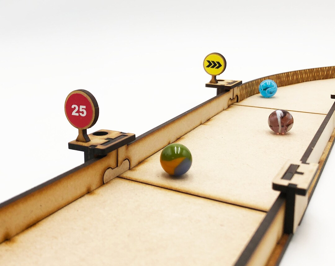 TRACK SIGNS, Marble Race Track Kit, A DIY Modular Marble Racetrack Toy