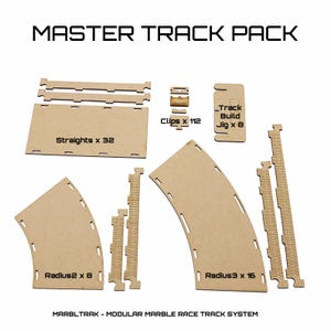 MARBLE RACETRACK, &quot;Master Track Pack&quot;, A Modular Marble Racetrack Toy, Marble Racing, STEM Toy
