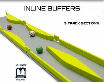 3D Printable MARBLE RACETRACK - Buffer Straight Track Sections