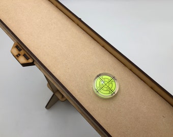 Nivel circular, ayuda para la construcción de pistas, carreras de canicas, juguete STEM, herramienta de nivelación de pistas.