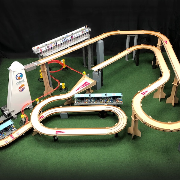 MARBLE RACETRACK, "Turnpike Board Track Kit", A Modular Marble Racetrack Toy, Marble Racing, STEM Toy