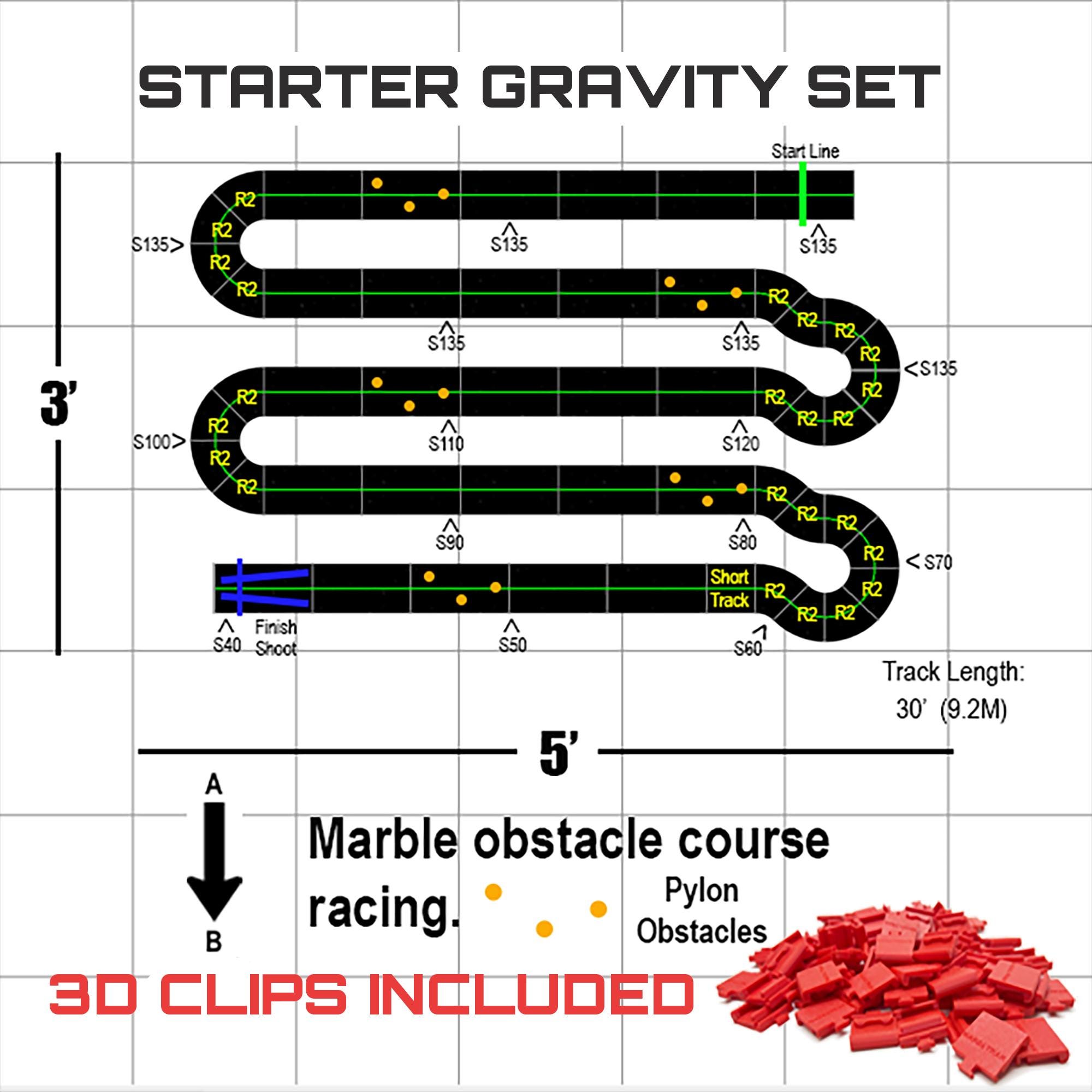 MARBLE RACING SET - Entry Level Downhill Marble Racing System: A ...