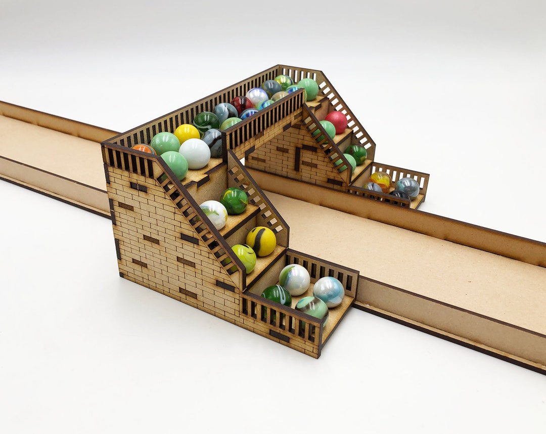 CROSSOVER BRIDGE Marble Race Track Kit A DIY Modular Marble Etsy
