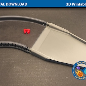 MarbleDrome Adaptor Track for Marble Sports Racing System - DIGITAL FILES for 3D Printing - A Modular Marble Racetrack Toy - STEM Toy