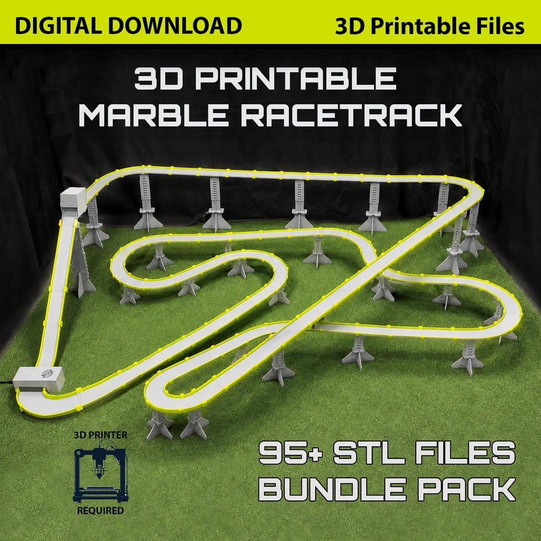 MEGA Marble Track Bundle - MARBLTRAK STL Files to 3D Print Your Own ...
