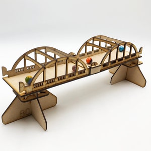 ARCHED BRIDGE - 2 Pack, Marble Race Track Kit, A DIY Modular Marble Racetrack Toy, Stem Toy, Marble Racing, Marble Sports