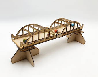 ARCHED BRIDGE - 2 Pack, Marble Race Track Kit, A DIY Modular Marble Racetrack Toy, Stem Toy, Marble Racing, Marble Sports