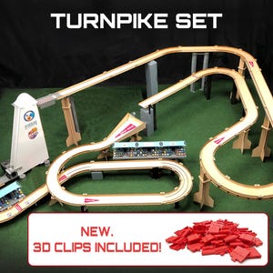 MARBLE RACETRACK, &quot;Turnpike Board Track Kit&quot;, A Modular Marble Racetrack Toy, Marble Racing, STEM Toy