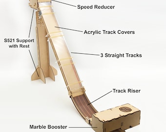 MARBLE BOOSTER MASTER Kit Marble Race Track Kit, A Diy Modular Marble Racetrack Toy, Stem Toy, Marble Racing, Marble Sports