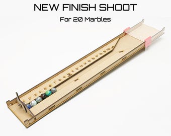 FINISHERS Chute (NEW Design) for 20 Marbles: Marble Racetrack Kit, Stem Toy, Marble Racing