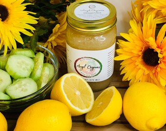Limonata di cetriolo miscelata fresca con gel muschio del Mare d'Irlanda fatto in natura