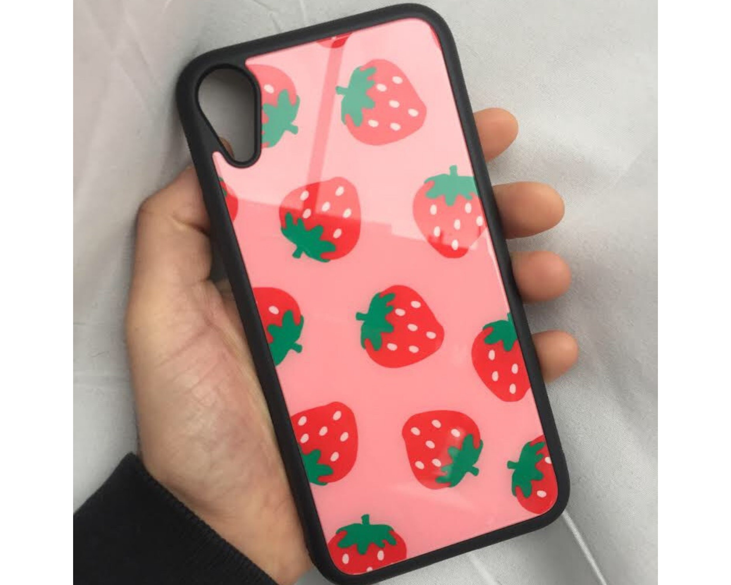 Strawberry Phone Case Cute Aesthetic Abstract Red Phone Case Etsy
