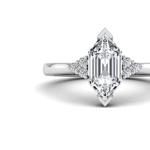 1 CT Dutch Marquise Moissanite Engagement Ring, 14K Solid White Gold Ring, Antique Vintage Ring,  Wedding Ring For Women, Handmade Jewelry