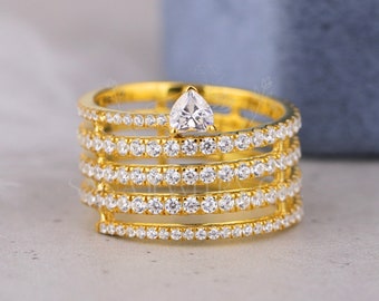 Kylie Jenner CT Heart Cut Moissanite Engagement Ring, 14K Solid Gold  Pinky Ring, Rope Band Ring, Promise Ring, Handmade Jewelry