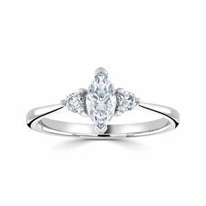 1 CT Moissanite Verlobungsring, 14K Solid Gold Ring, Triologie Ring, Drei Stein Ring, Minimalistischer Ring, Vergangenheit Gegenwart Zukunft Zukunft Ring