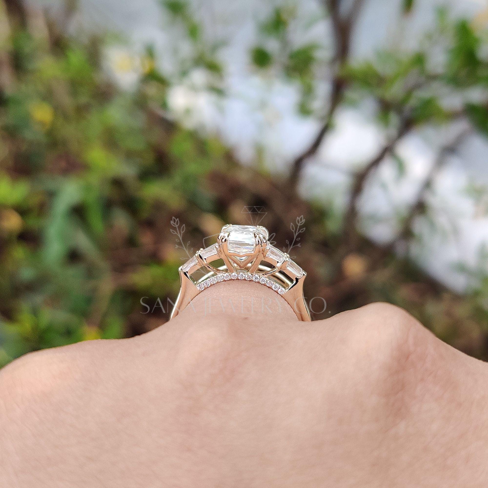 Bague Solitaire émeraude 1.75 Carat Or 14k Charles & Colvard - Taille 6, Neuf Sans Boîte