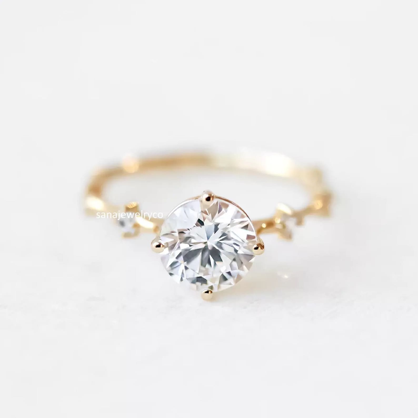 1.70 CT Dainty Engagement Ring minimalist ring dainty Etsy