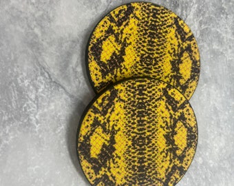 Snake print car coaster