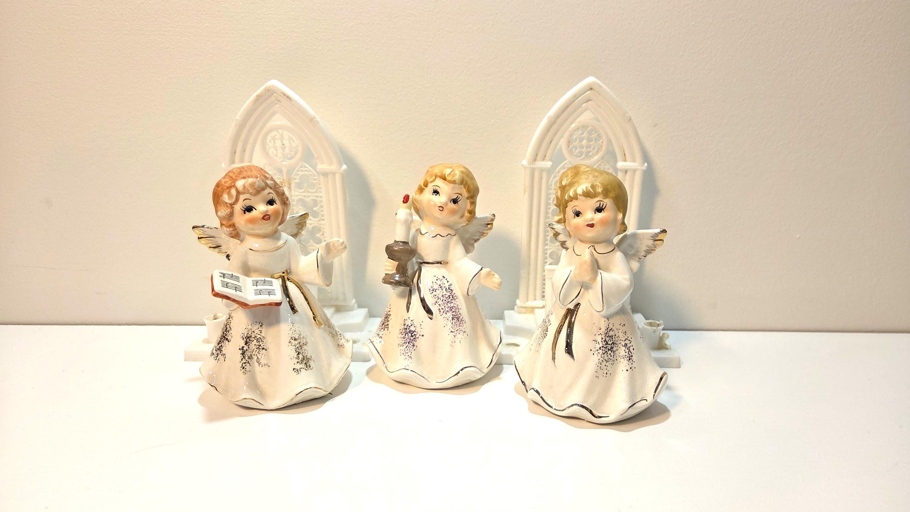 Vintage Ceramic 3 Angels - Etsy