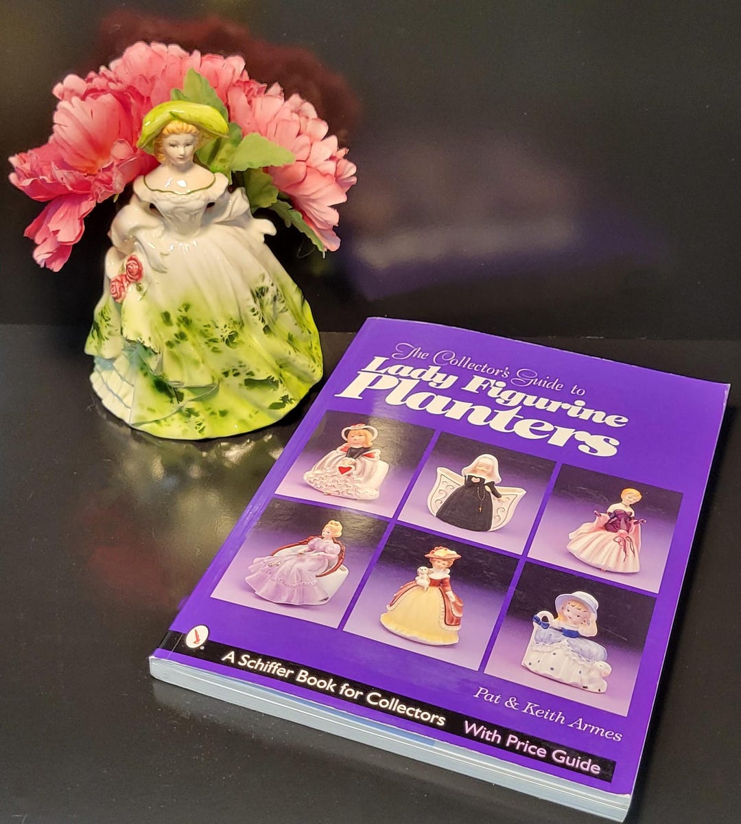 Vintage Lefton Lady Figurine Planter, #5840 W/lefton Foil Sticker, Lime ...