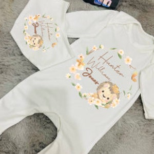 Personalised Baby Lion Babywear