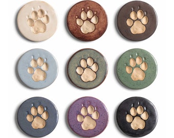 Custom Paw Print Impression Keepsake , Ceramic Pet Ornament