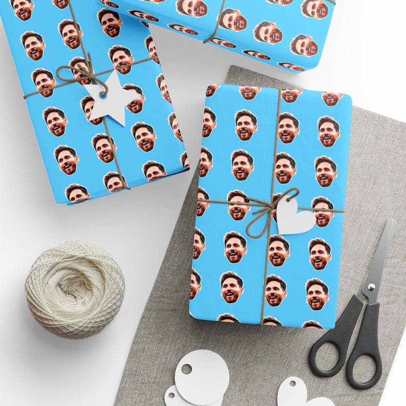 Lionel Messi Wrapping Paper Soccer Fan Gift, Christmas Wrap for Sports Enthusiasts, Unique Holiday Packaging