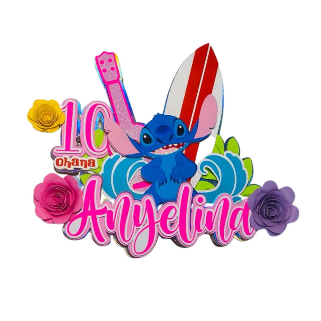Stitch Cake Topper Lilo and Stitch Caketopper Stitch Party Etsy Hong Kong