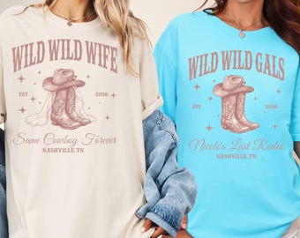 Bachelorette Shirt, Personalized Nashville Bach Party Tee, Custom Cowgirl Bride Shirt, Western Girls Trip Tee, Comfort Colors Shirt 3
