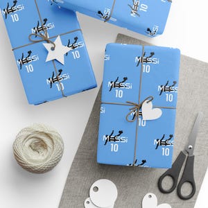 Papel de regalo de Lionel Messi: regalo para aficionados al fútbol y aficionados de Argentina imagen 5