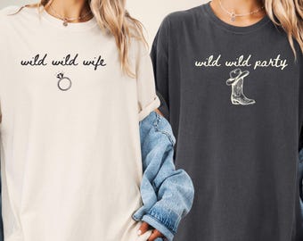 Lets Go Party Bachelorette Shirt, Minimal Western Bride Tee, Personalized Nashville Bach Shirt, Comfort Colors Girls Trip Shirt 6