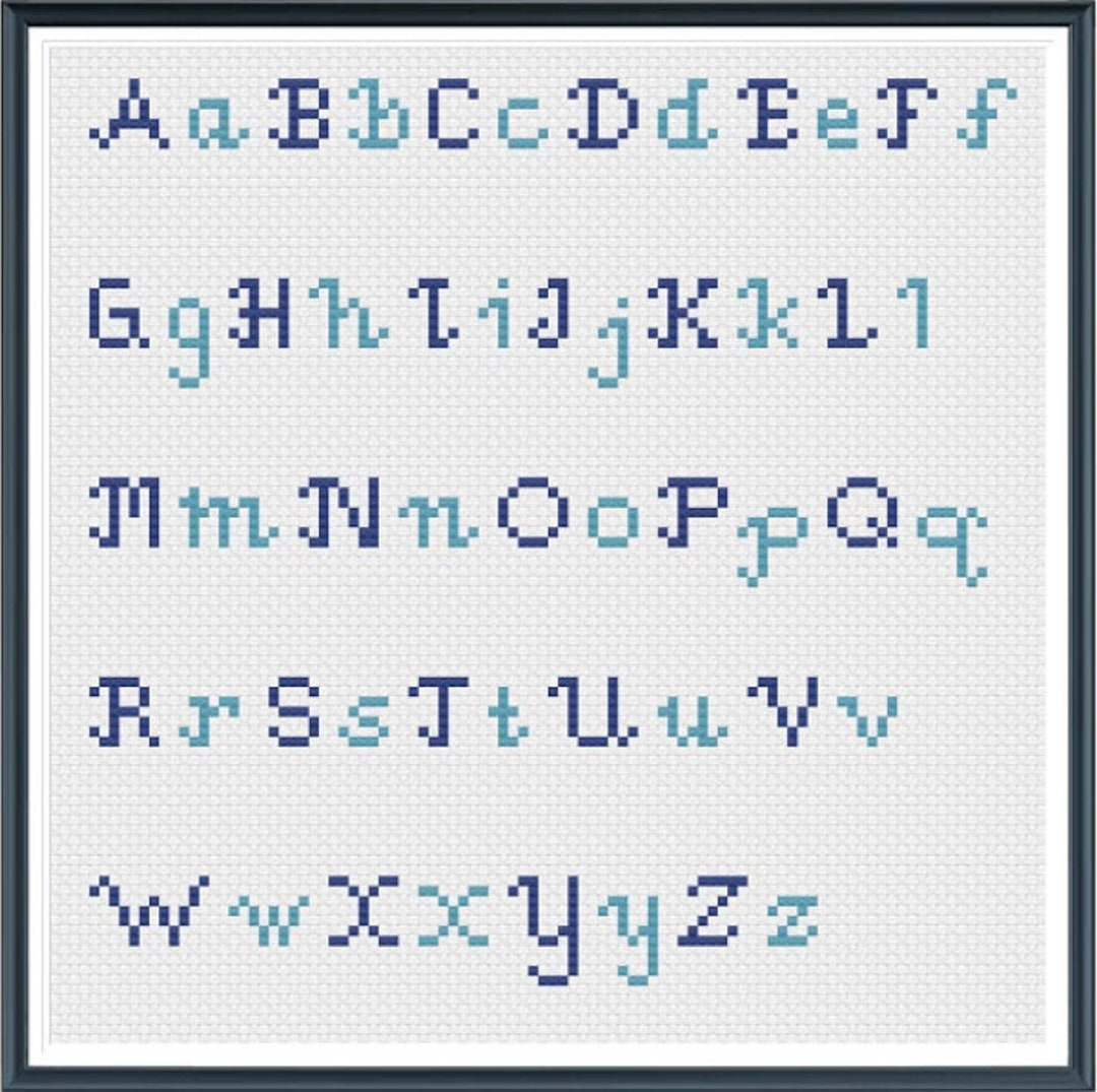 Elegant Alphabet Cross Stitch Pattern PDF, Full Alphabet, Capitals ...