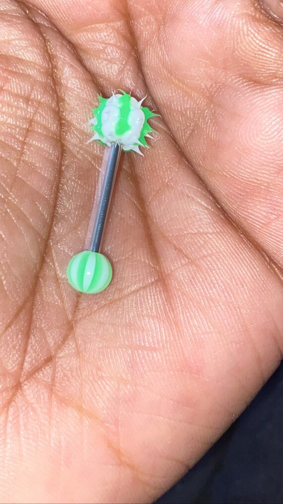 Green tongue ring discount