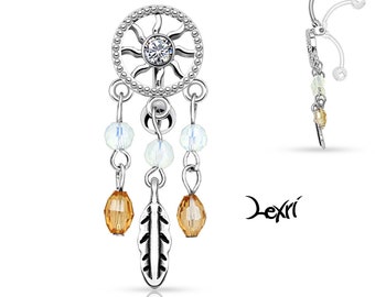 Dream Catcher Reverse/ Top Down Belly Button Ring