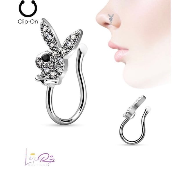 Playboy Bunny Clip on / Faux Nose Ring