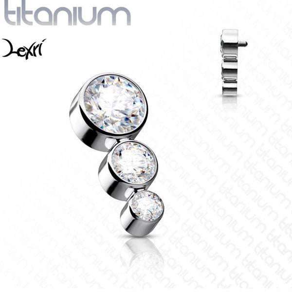 Descending Gem Implant Grade Titanium Internally Threaded Top