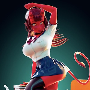 Succubus Model Kit | 3D Resin Print Figurine |  Officer Rhu