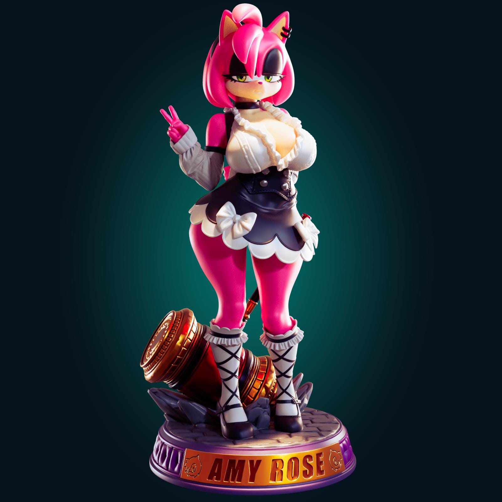 Amy Rose Figure - Etsy