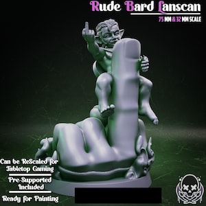 Rude Bard Lanscan Pin Up Miniature  | Jigglystix