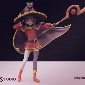 Konosuba Inspired Megumin Model Kit | 3D Resin Print Figurine | Pink Studio