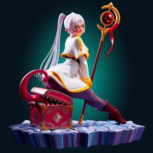 Kit de modelo inspirado en Frieren / Figura de impresión de resina 3D / Oficial Rhu